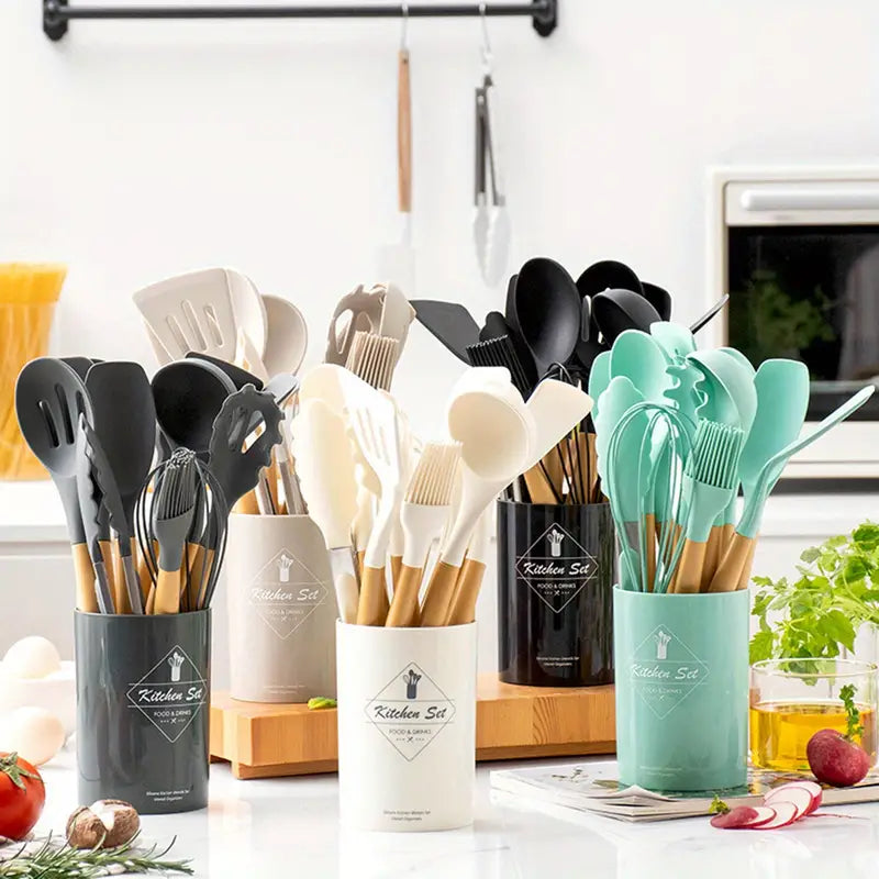 Ensemble D'ustensiles De Cuisine En Silicone 12 Piéces