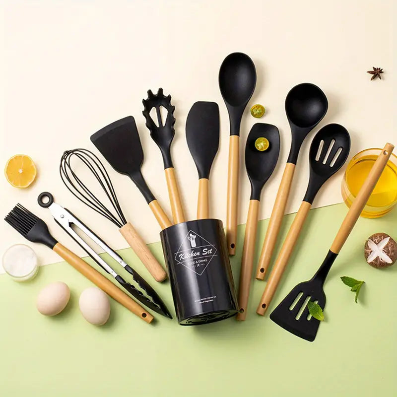 Ensemble D'ustensiles De Cuisine En Silicone 12 Piéces