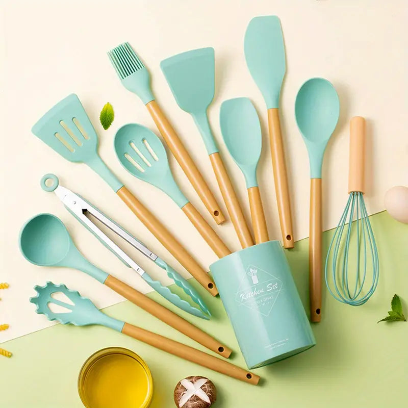 Ensemble D'ustensiles De Cuisine En Silicone 12 Piéces