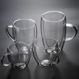 Tasses en Verre Transparent à Double Fond et Résistant à la Chaleur