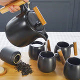 Boîte à  en Métal avec Ensemble de Théière en Céramique Moderne