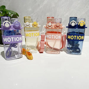 Bouteille d'Eau Double Enfant avec Paille - 550ml