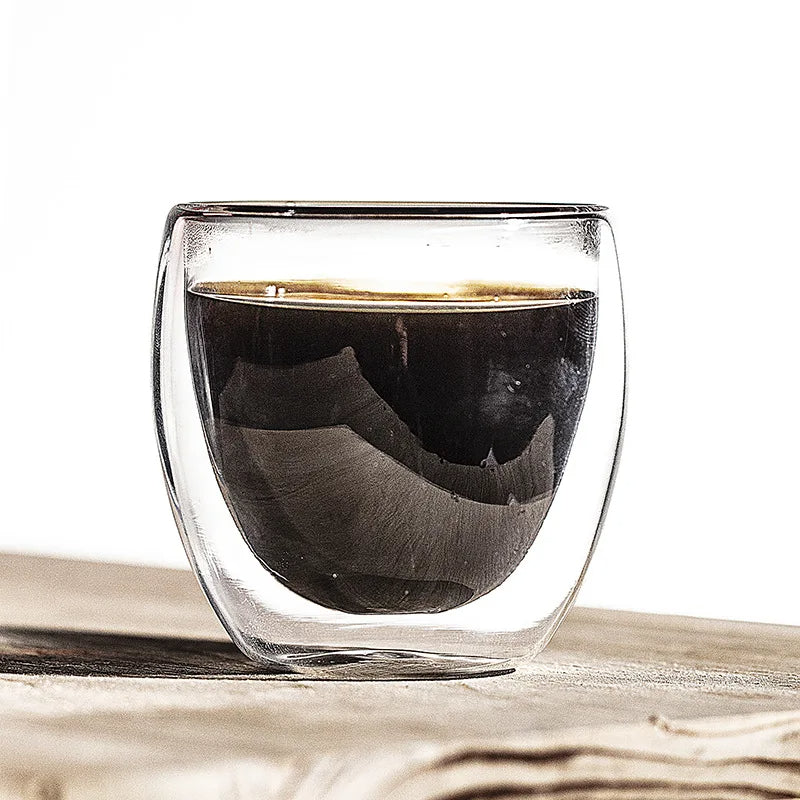 3 Tasse Isolée en Verre Borosilicate 250 ml