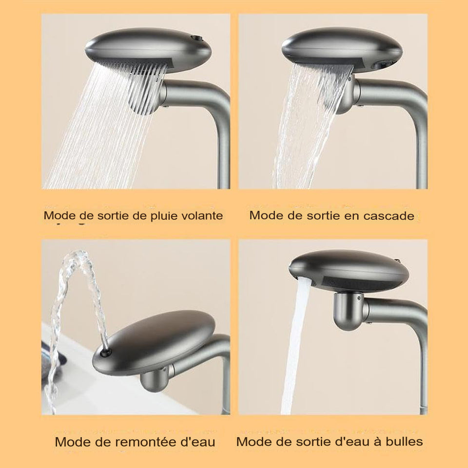 Robinet Complet moderne multifonctionnel à 4 modes avec rotation à 360°