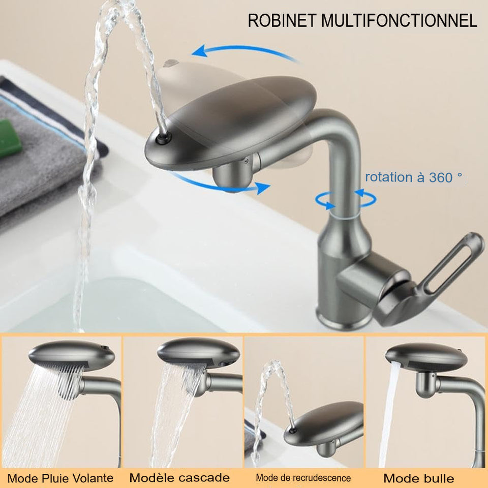 Robinet Complet moderne multifonctionnel à 4 modes avec rotation à 360°