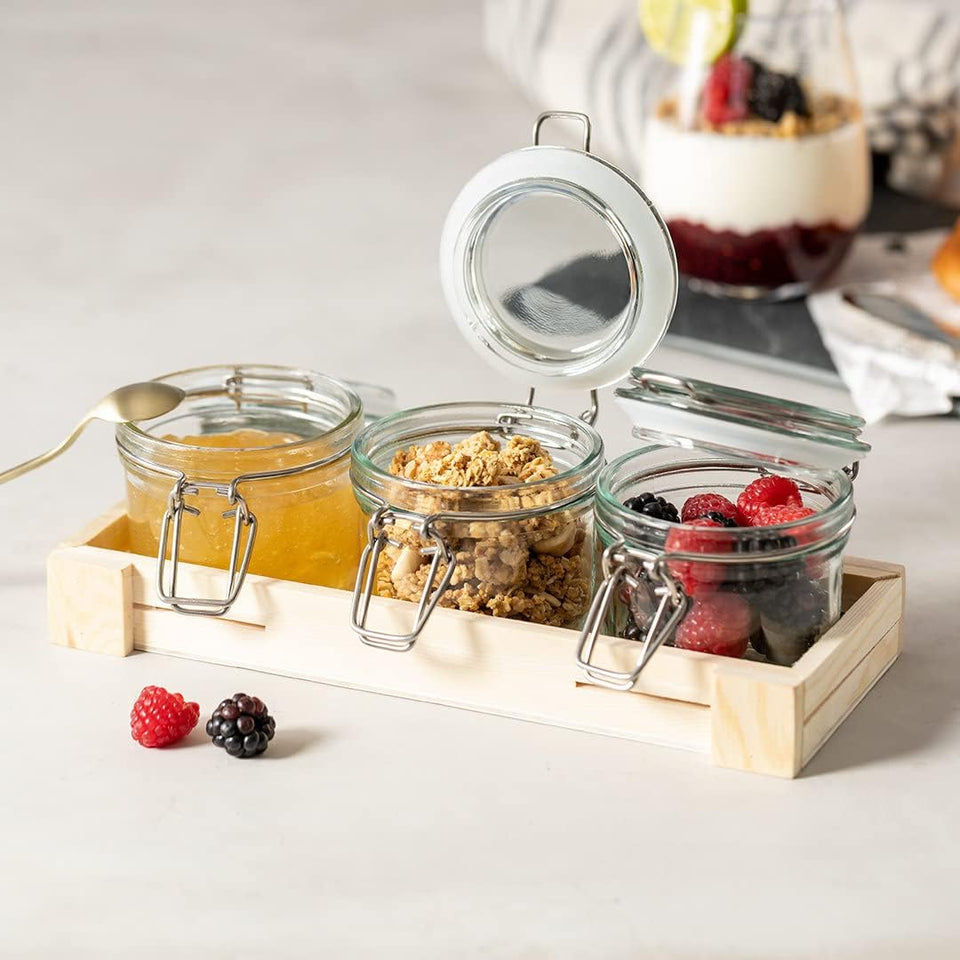 3 Pots à Usages Multiples pour Confiture, Tapas et Desserts