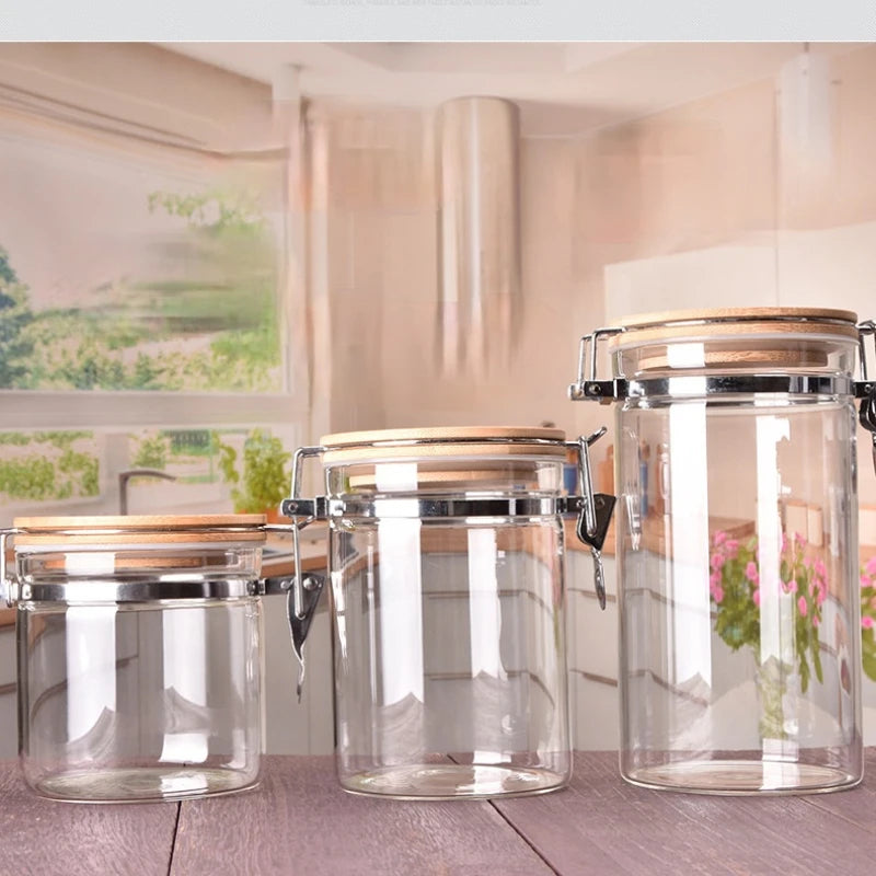 Pot transparent scellé avec joint à pression en acier inoxydable