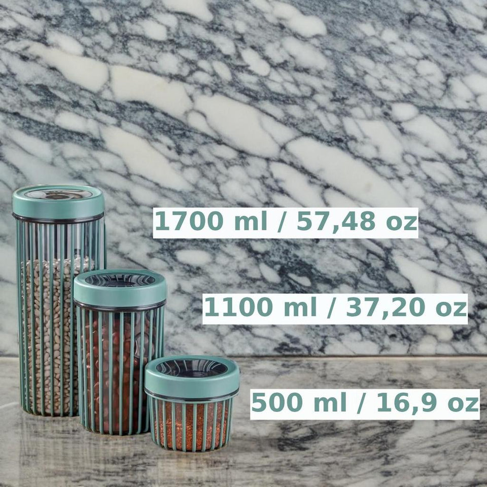 3 Boîte de rangement ronde pour cuisine