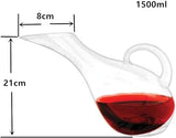 Carafe 100 % sans plomb avec poignée inclinable en cristal