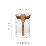 6 Boîtes de Rangement Sous-Évier avec Cuillères en Bois