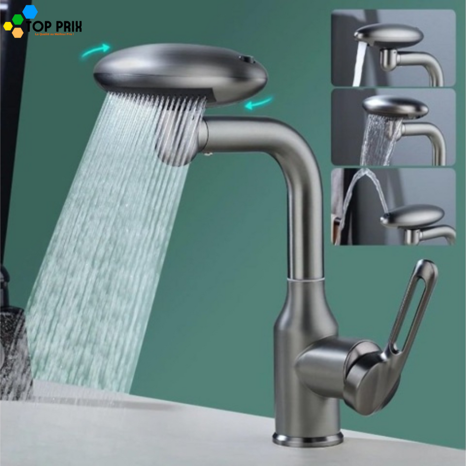 Robinet Moderne Multimode – Eau Chaude et Froide avec Tête Pivotante