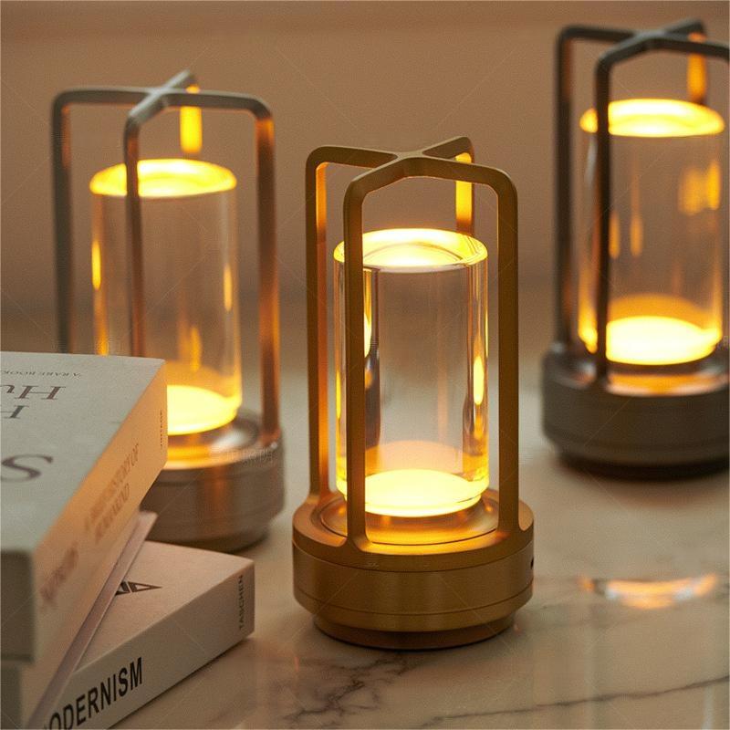 Lampe de Table LED Sans Fil: Style Industriel Haut de Gamme