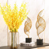 Élégance Statue de Décoration en Marbre avec Ornements en Coquille