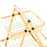 Panier de rangement pour fruits en métal à 2 couches lavable et antirouille