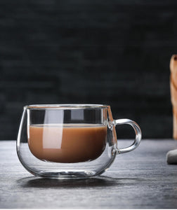 6 Tasse à café  en Verre Double 80 ML