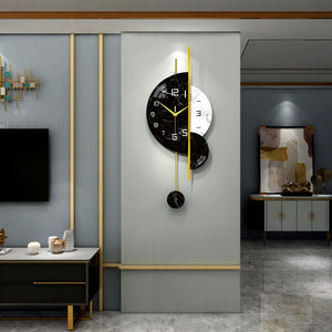 Horloge Murale en Métal avec Mouvement Silencieux, Sans Tic-Tac,