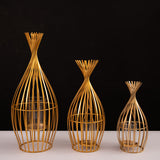 Ensemble de Bougeoirs en Fer de la Collection Élégance Dorée