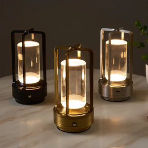 Lampe de Table LED Sans Fil: Style Industriel Haut de Gamme