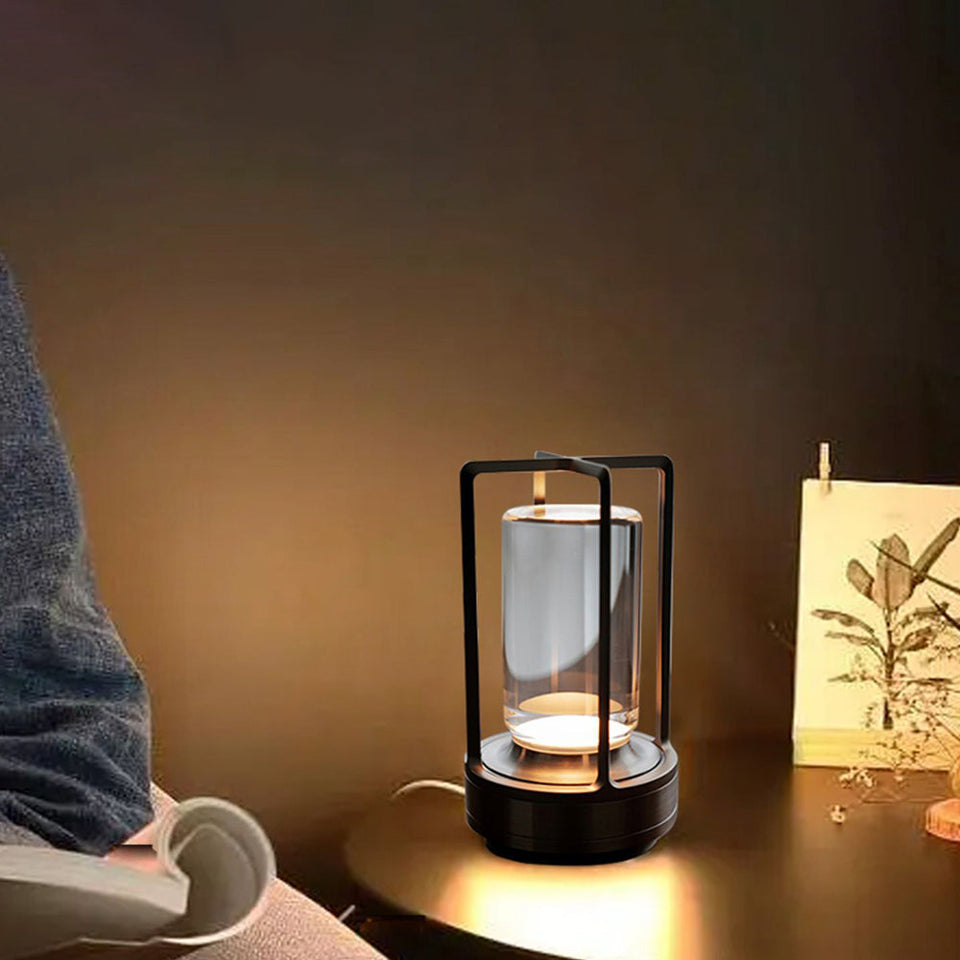 Lampe de Table LED Sans Fil: Style Industriel Haut de Gamme