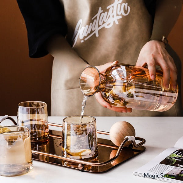 Carafe en verre Transparent, style nordique créatif (7 pièces)