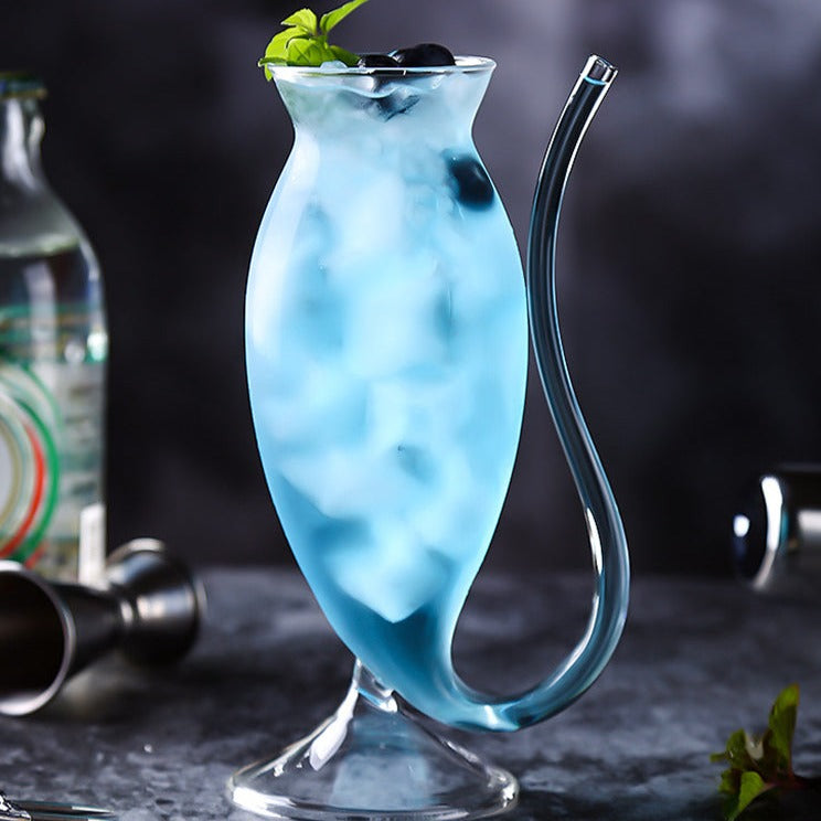3 Verre à Cocktail Créatif avec Paille 300ML