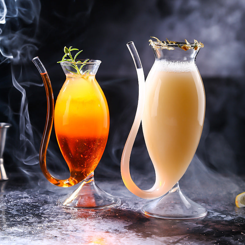 3 Verre à Cocktail Créatif avec Paille 300ML