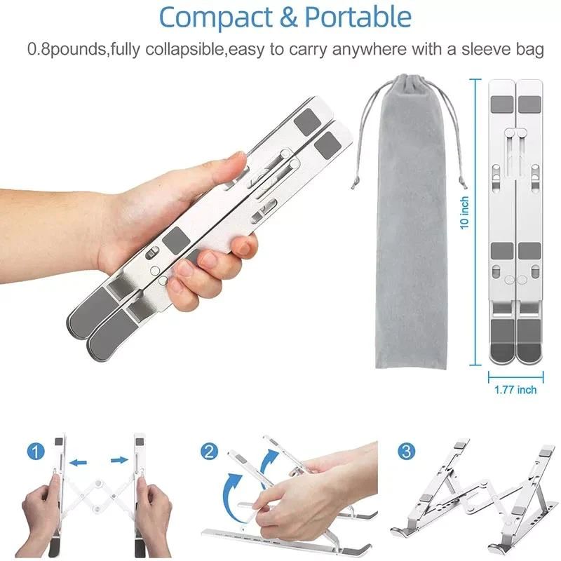 SUPPORT ANTIDÉRAPANT PLIABLE POUR ORDINATEUR/TABLETTE/PORTABLE