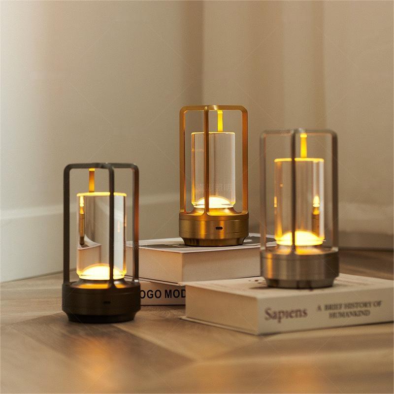 Lampe de Table LED Sans Fil: Style Industriel Haut de Gamme