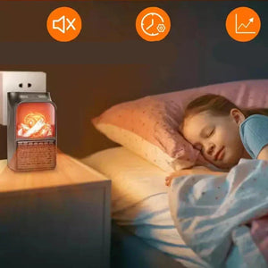 Cheminée Murale Électrique à Effet de Flamme Réaliste