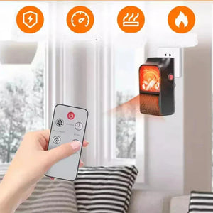 Cheminée Murale Électrique à Effet de Flamme Réaliste