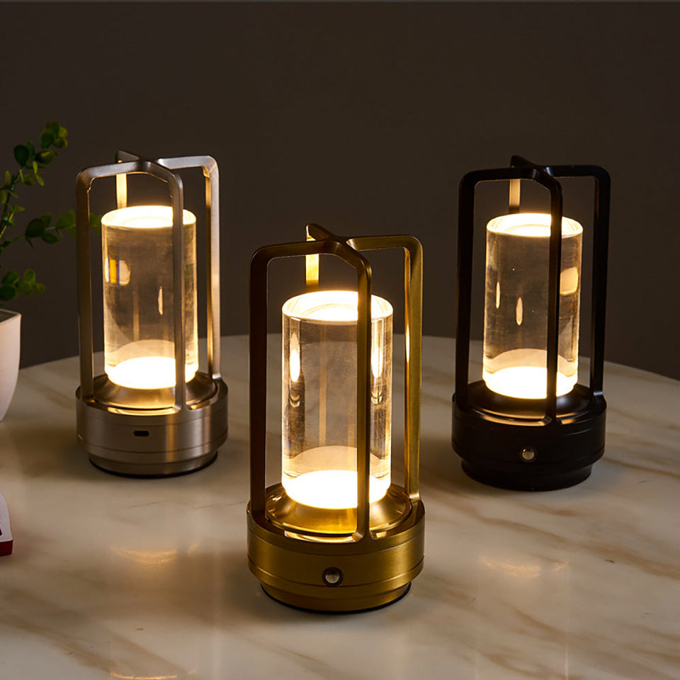 Lampe de Table LED Sans Fil: Style Industriel Haut de Gamme