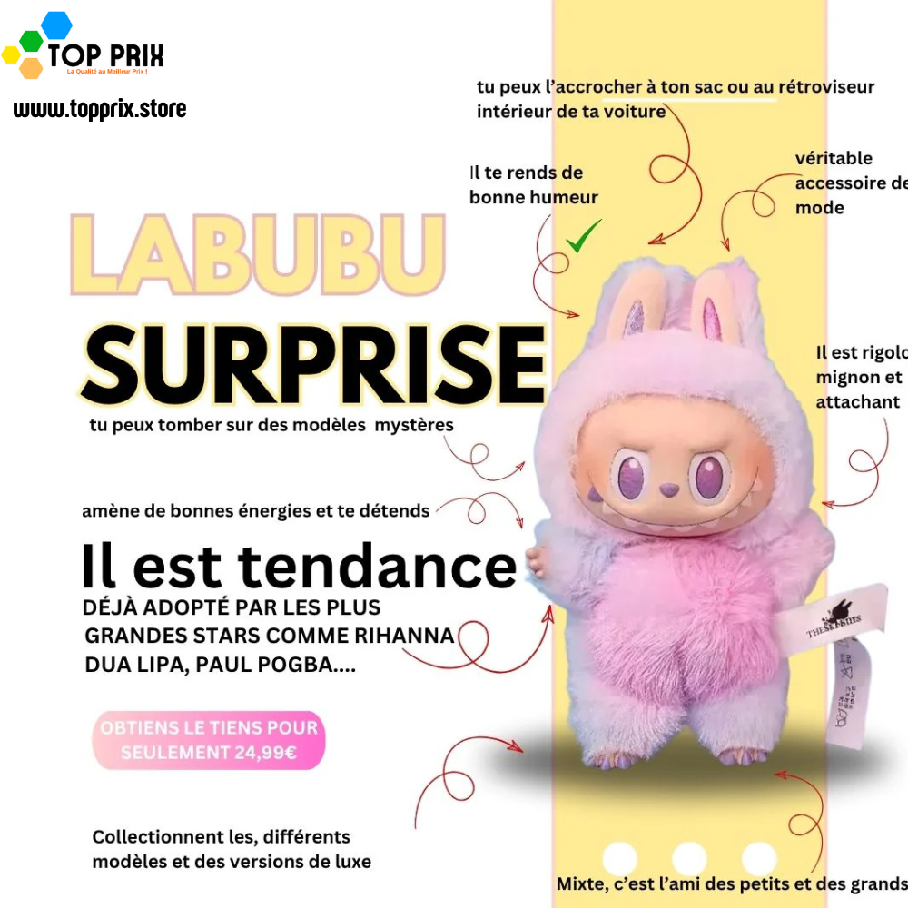 Labubu Surprise – La peluche fashion qui te choisit (Stock limité !)