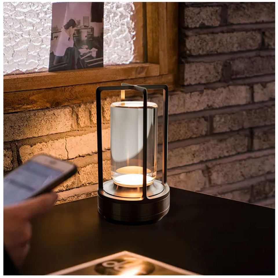 Lampe de Table LED Sans Fil: Style Industriel Haut de Gamme